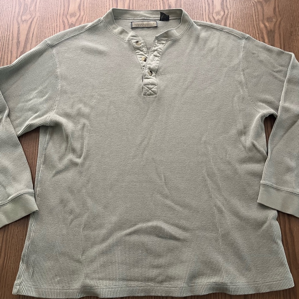NATURAL LIFE Light Green Long Sleeve Henley